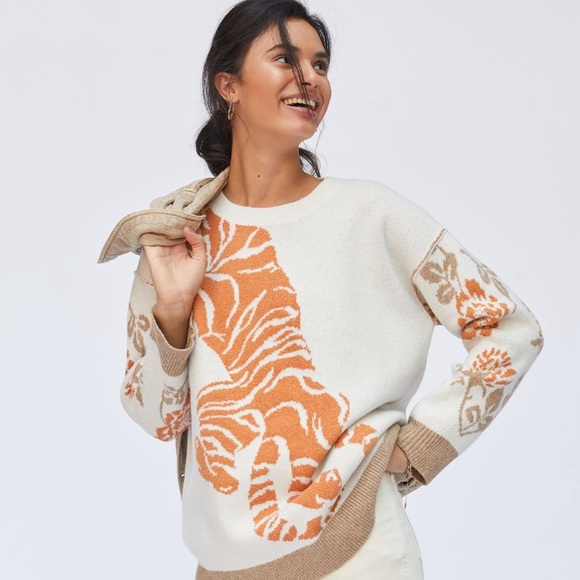 Anthropologie Pilcro Tiger Sweater - XL- NWT-Sold Out - Picture 2 of 10